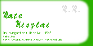 mate miszlai business card