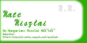 mate miszlai business card